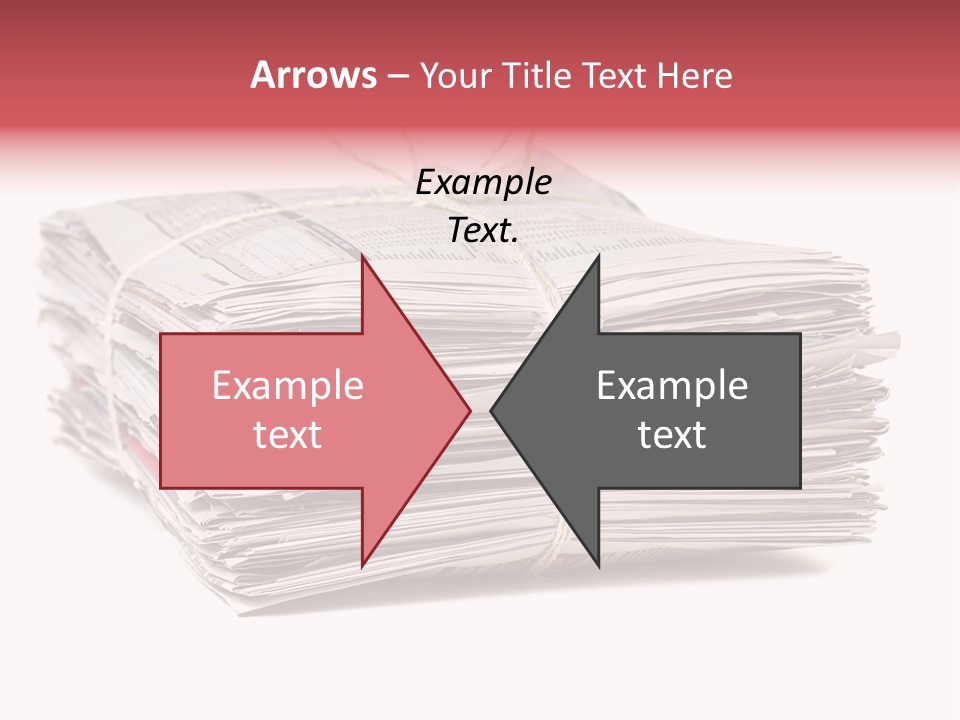 Pile Closeup Pile Of Newspapers PowerPoint Template