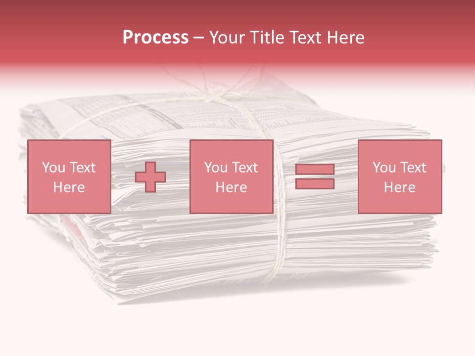 Pile Closeup Pile Of Newspapers PowerPoint Template