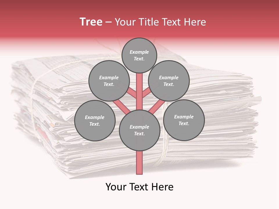 Pile Closeup Pile Of Newspapers PowerPoint Template