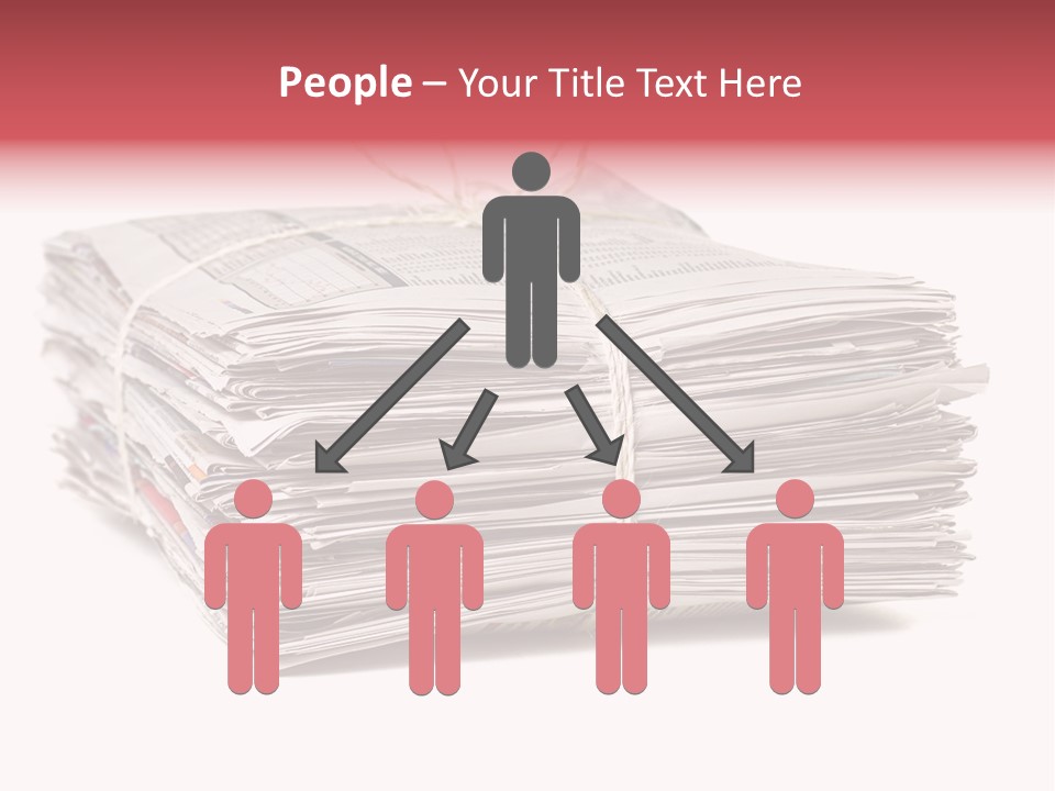 Pile Closeup Pile Of Newspapers PowerPoint Template