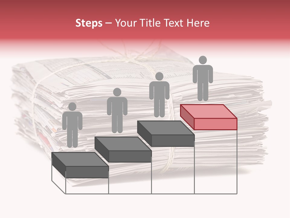 Pile Closeup Pile Of Newspapers PowerPoint Template