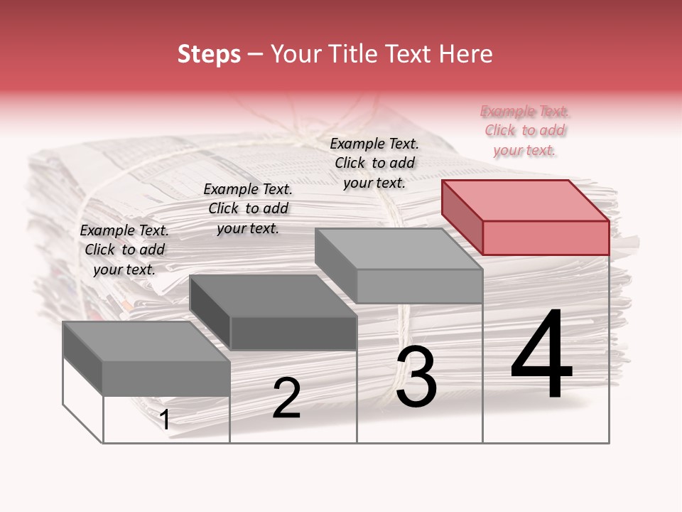 Pile Closeup Pile Of Newspapers PowerPoint Template
