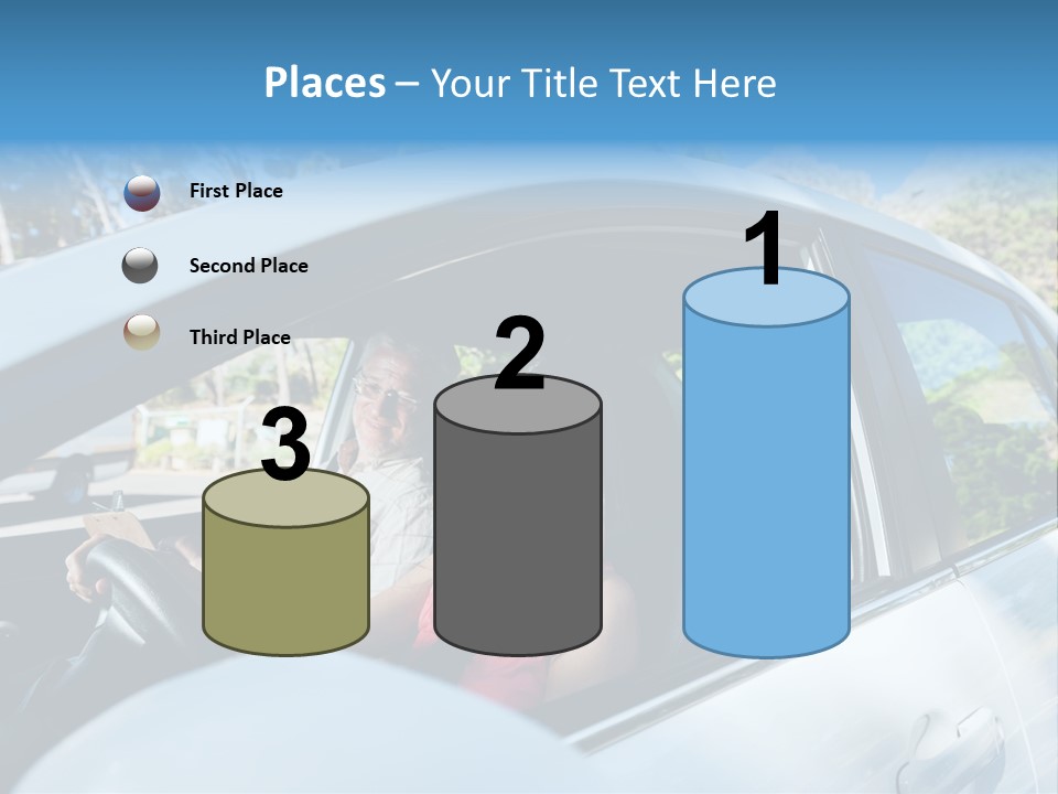 Automobile Student Transport PowerPoint Template