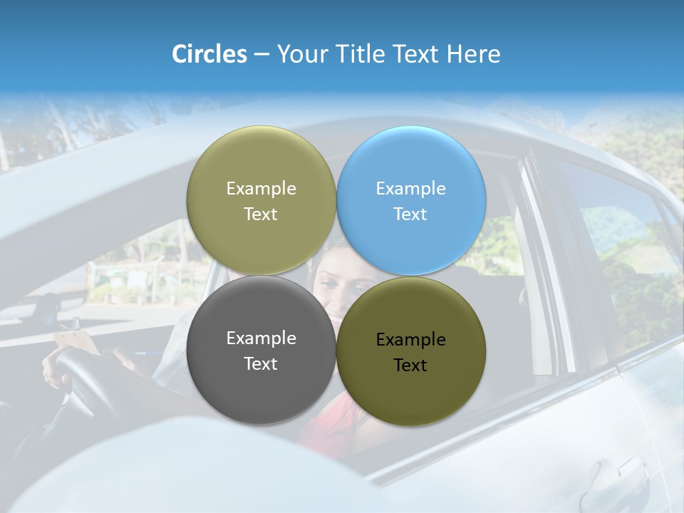 Automobile Student Transport PowerPoint Template