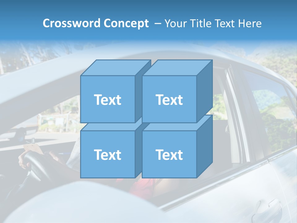 Automobile Student Transport PowerPoint Template