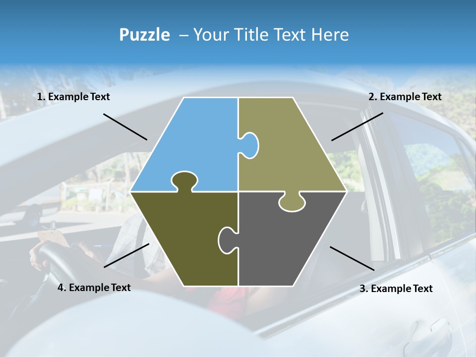 Automobile Student Transport PowerPoint Template