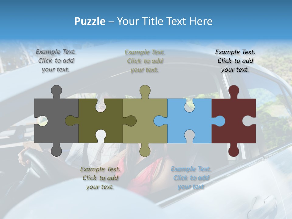 Automobile Student Transport PowerPoint Template