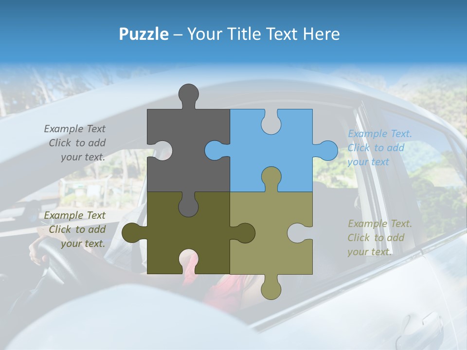 Automobile Student Transport PowerPoint Template