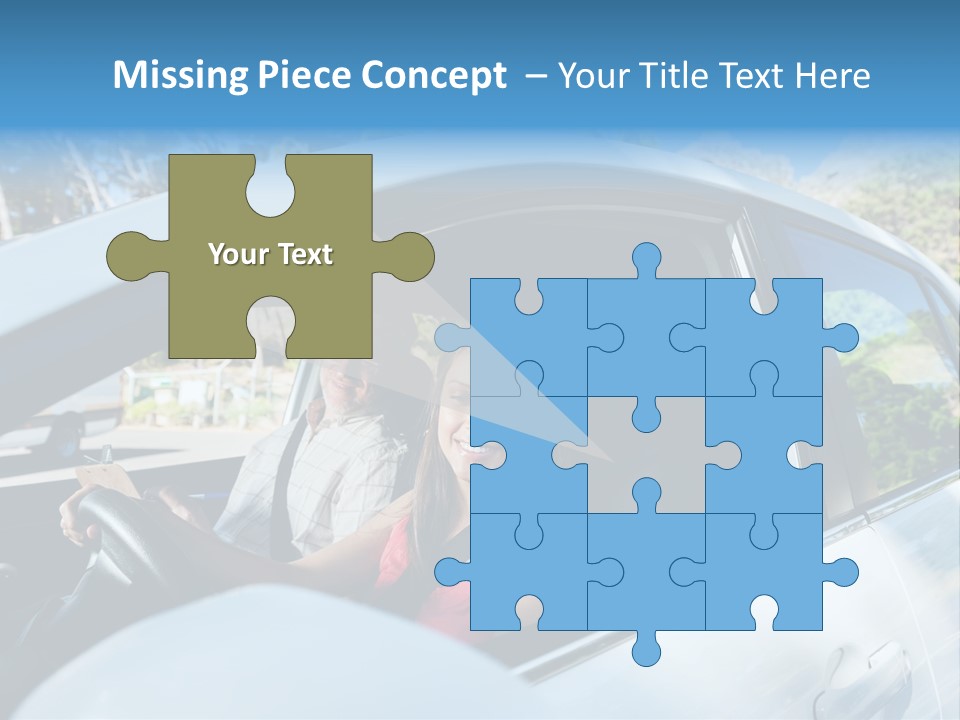 Automobile Student Transport PowerPoint Template