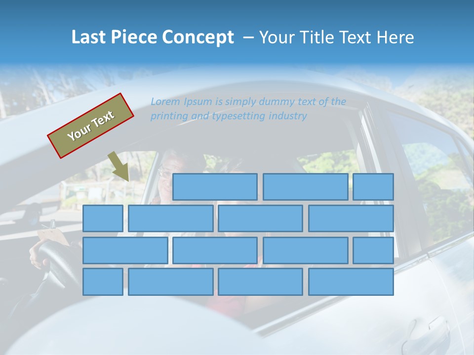 Automobile Student Transport PowerPoint Template