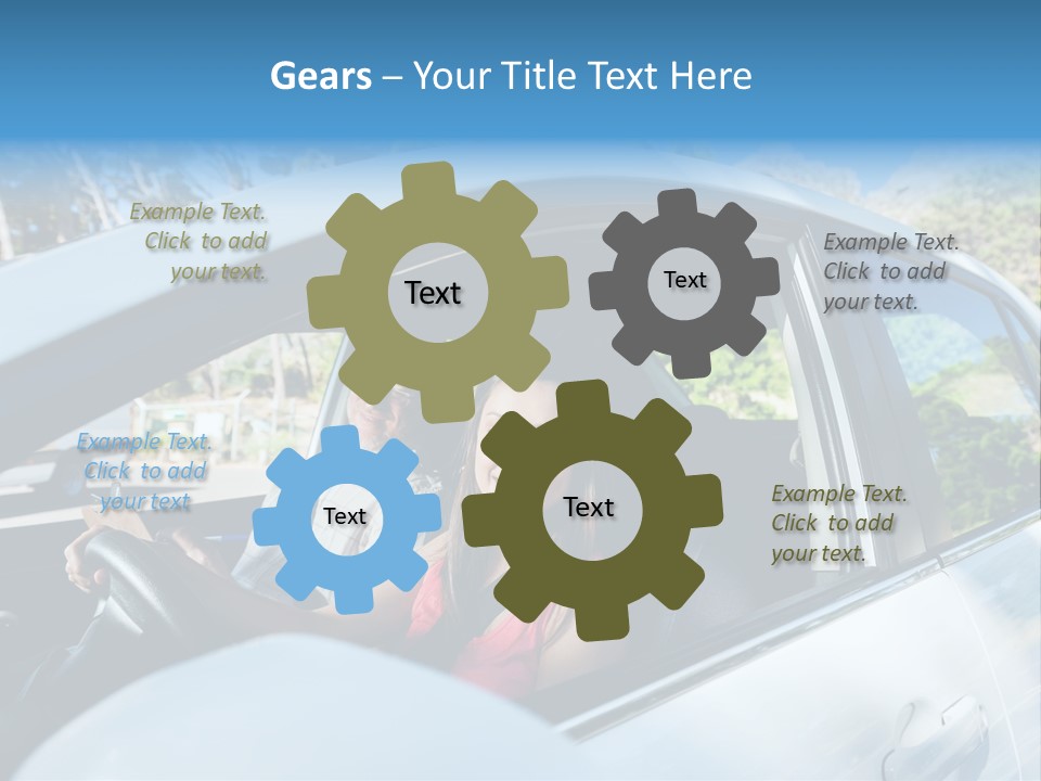 Automobile Student Transport PowerPoint Template