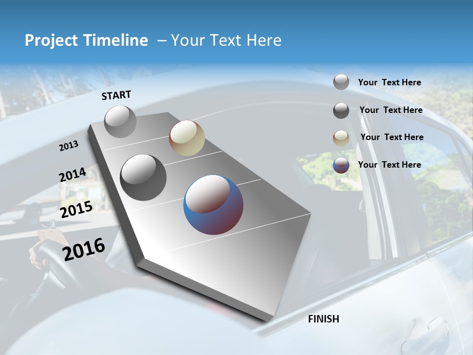 Automobile Student Transport PowerPoint Template