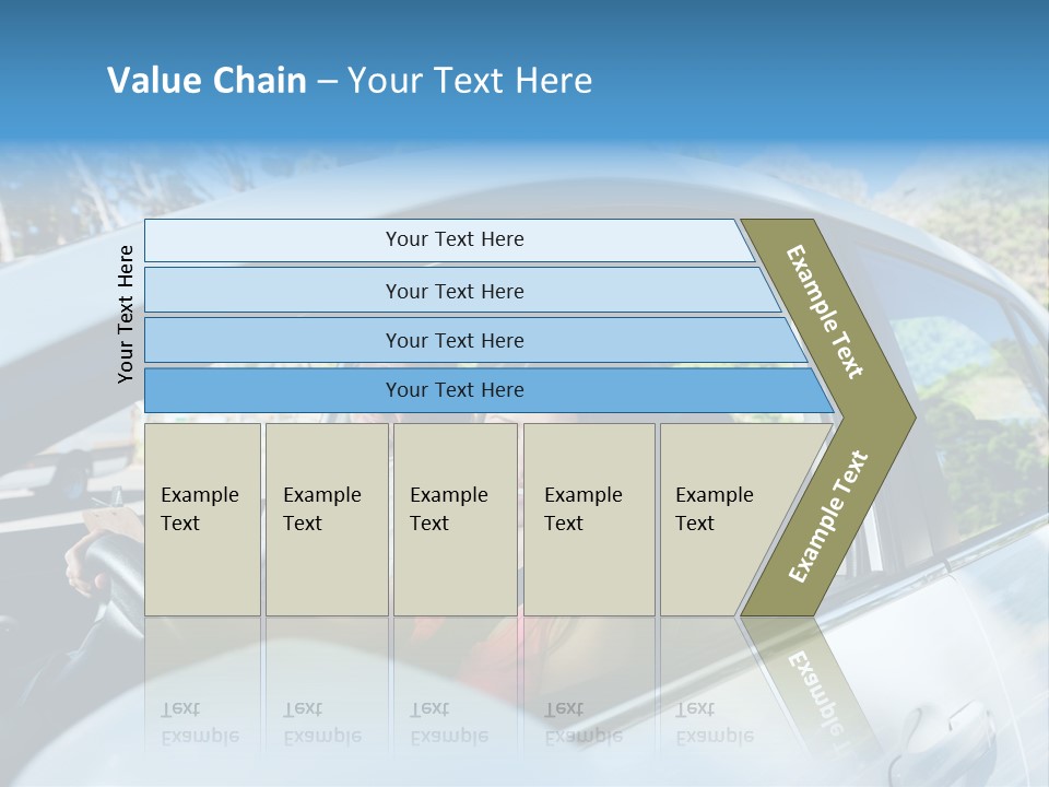 Automobile Student Transport PowerPoint Template