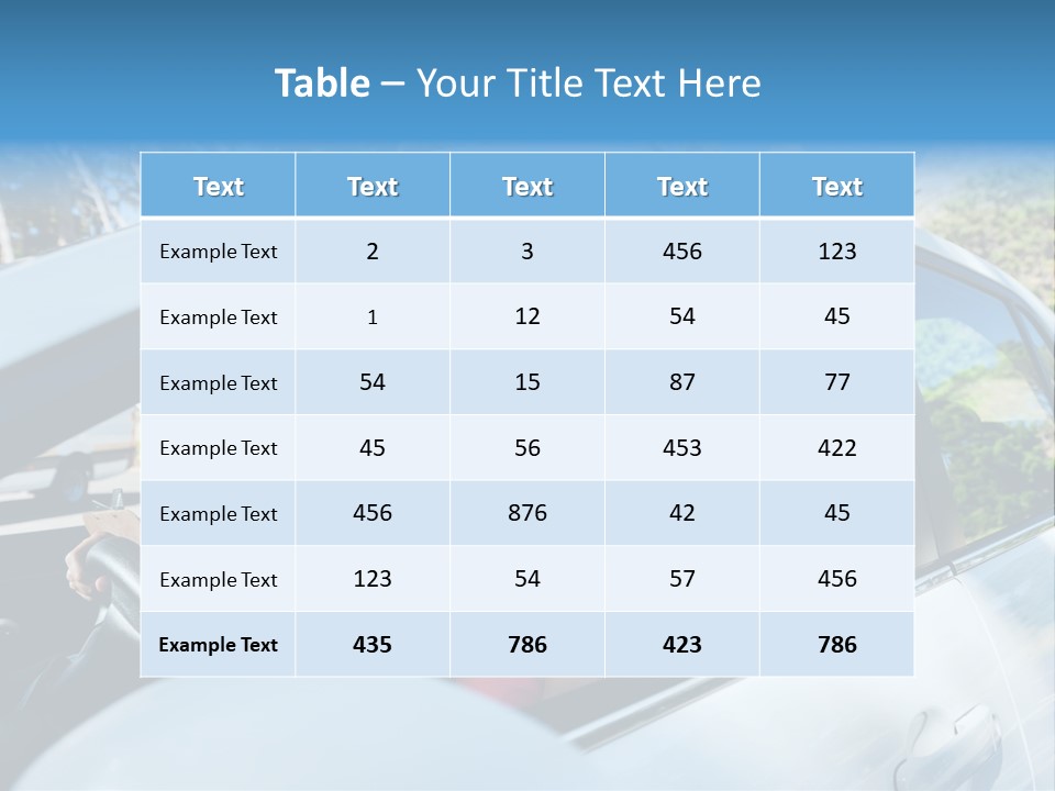 Automobile Student Transport PowerPoint Template