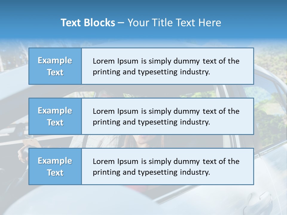 Automobile Student Transport PowerPoint Template