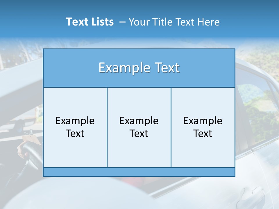 Automobile Student Transport PowerPoint Template