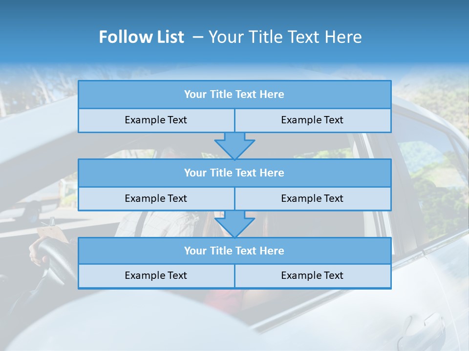 Automobile Student Transport PowerPoint Template