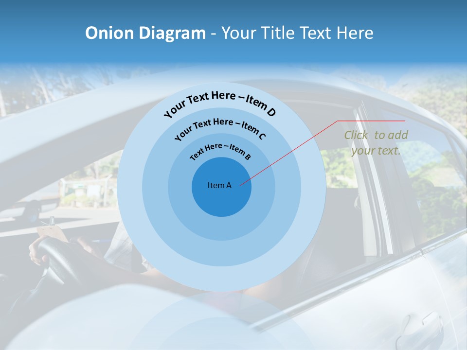 Automobile Student Transport PowerPoint Template