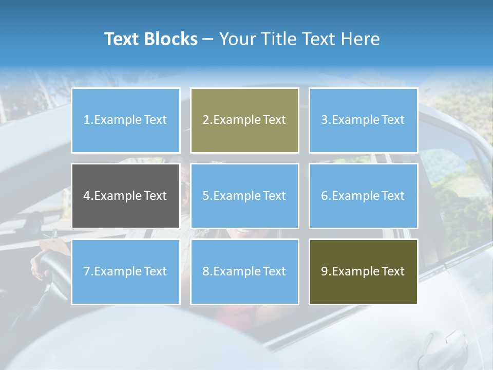 Automobile Student Transport PowerPoint Template