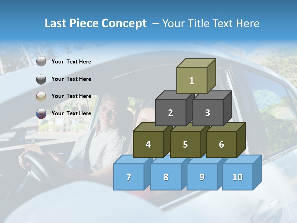 Automobile Student Transport PowerPoint Template