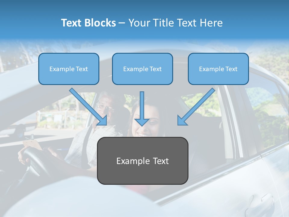 Automobile Student Transport PowerPoint Template
