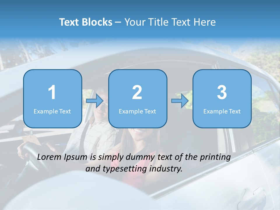 Automobile Student Transport PowerPoint Template