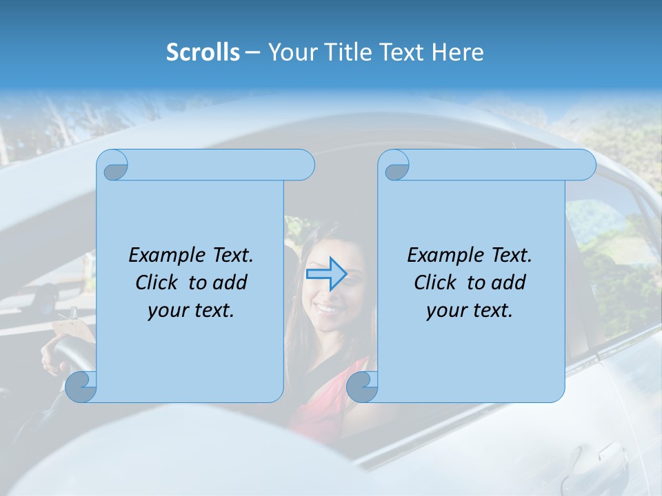 Automobile Student Transport PowerPoint Template