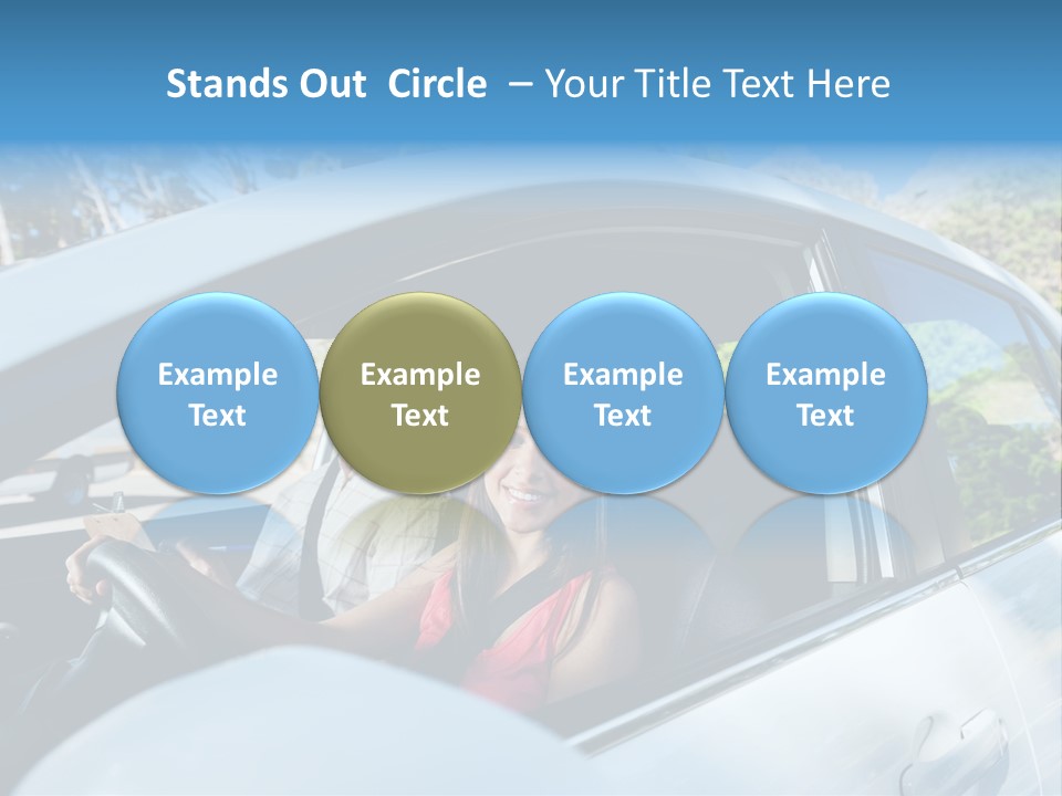 Automobile Student Transport PowerPoint Template