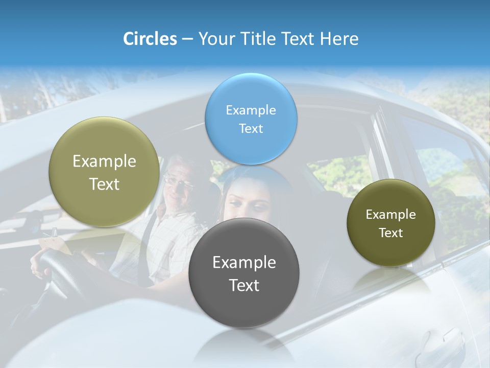 Automobile Student Transport PowerPoint Template