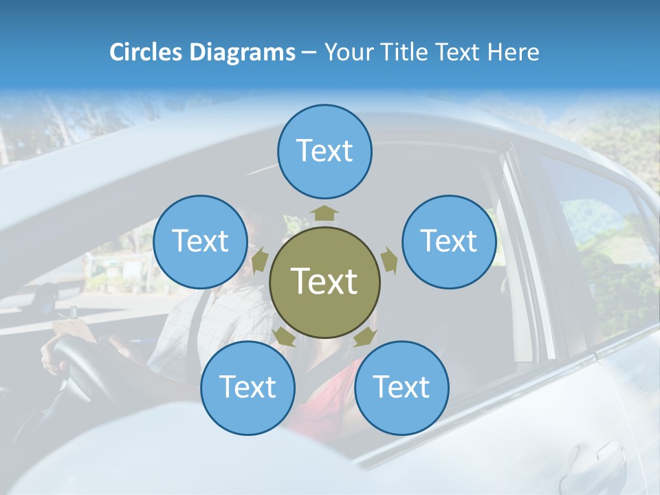 Automobile Student Transport PowerPoint Template