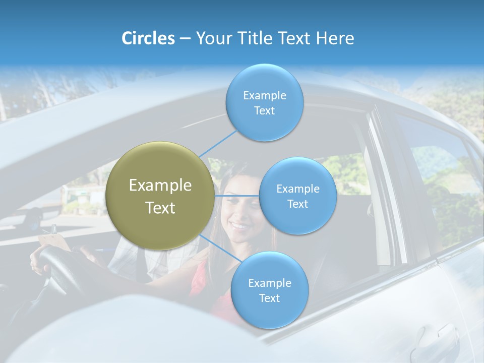 Automobile Student Transport PowerPoint Template