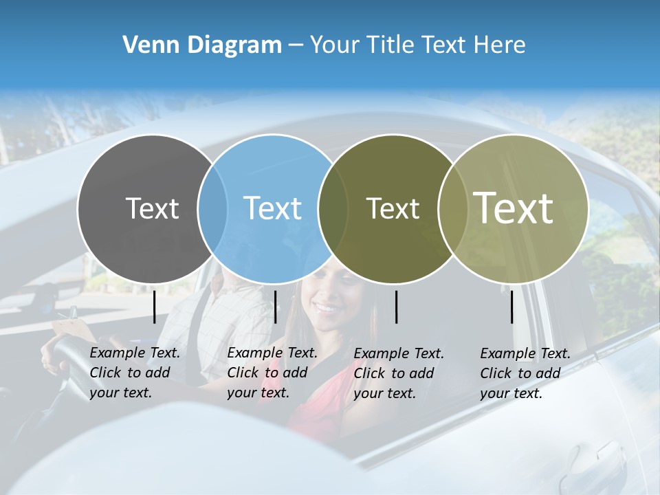 Automobile Student Transport PowerPoint Template