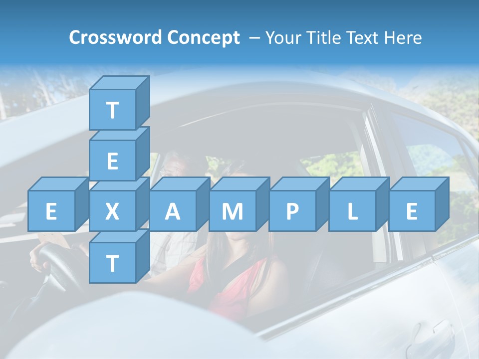 Automobile Student Transport PowerPoint Template