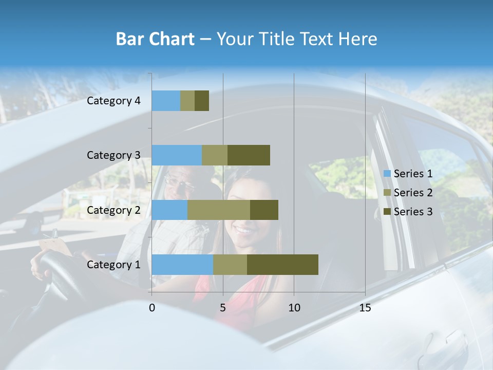 Automobile Student Transport PowerPoint Template