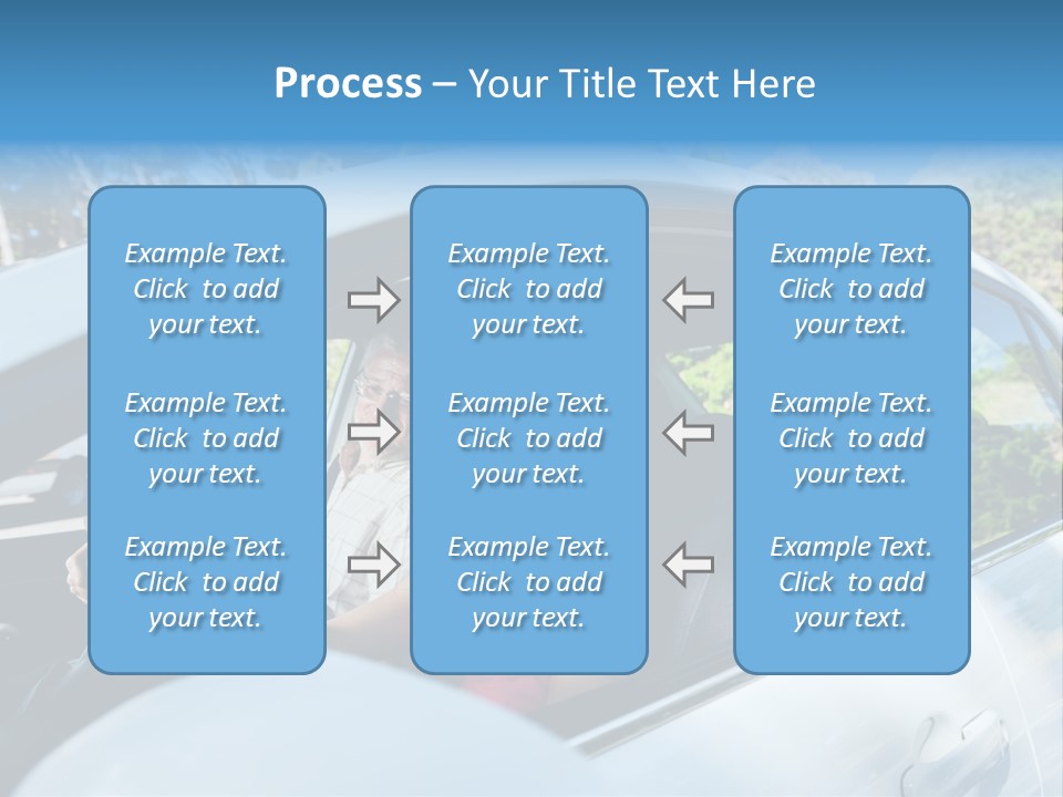 Automobile Student Transport PowerPoint Template