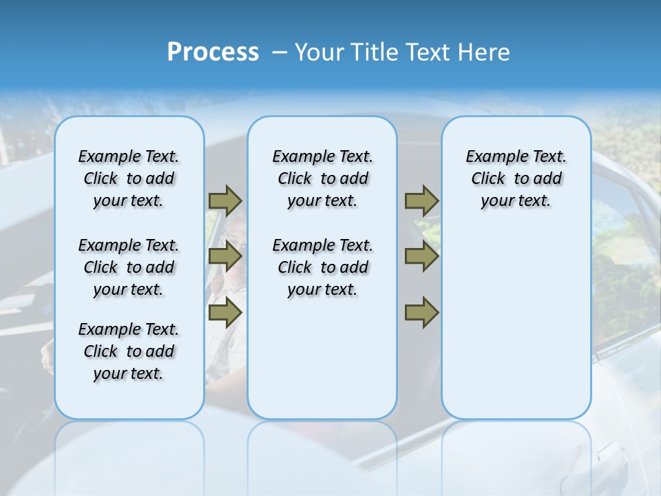Automobile Student Transport PowerPoint Template