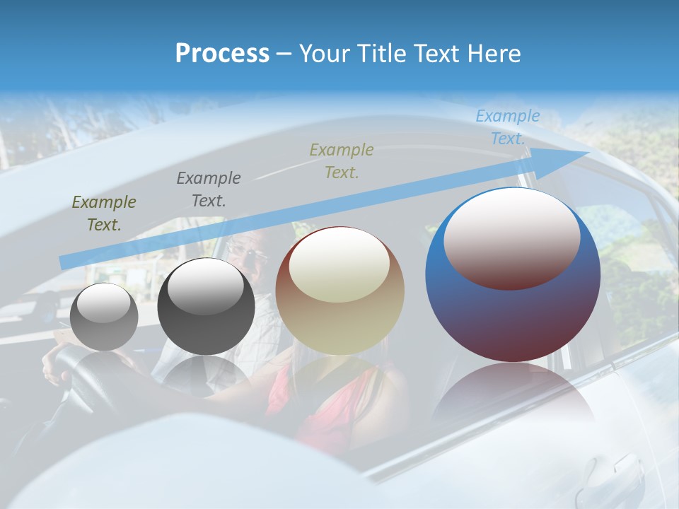 Automobile Student Transport PowerPoint Template