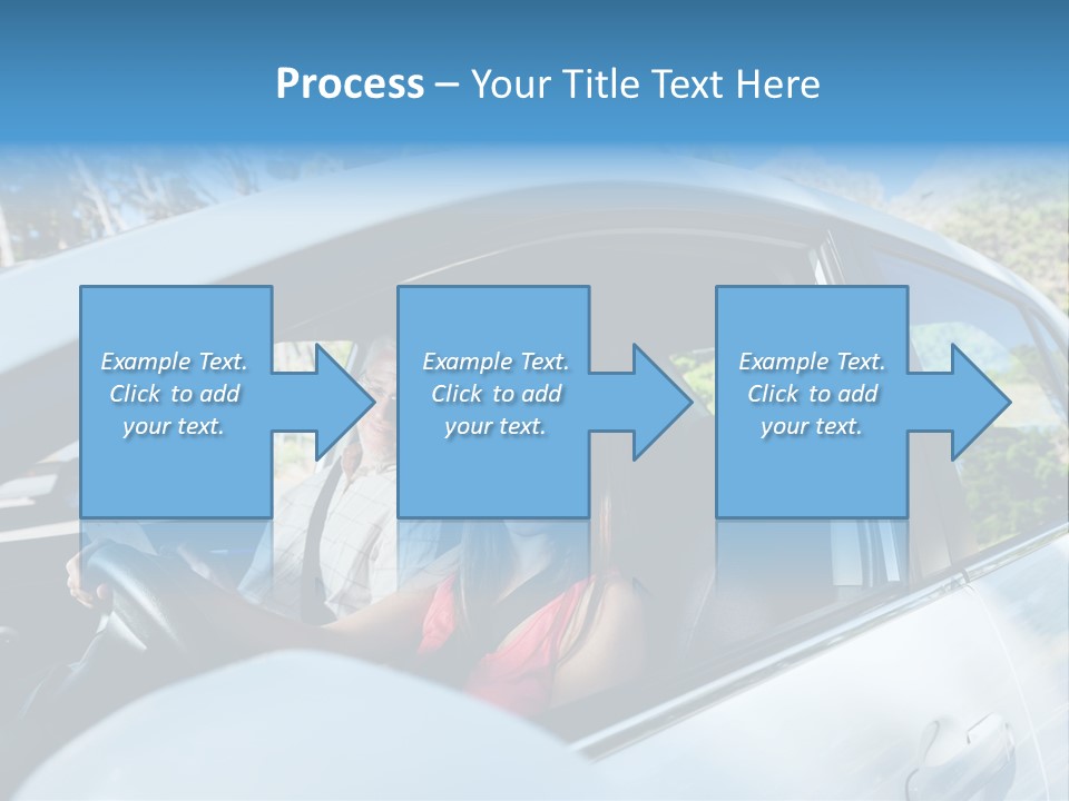 Automobile Student Transport PowerPoint Template