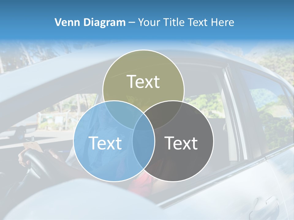 Automobile Student Transport PowerPoint Template
