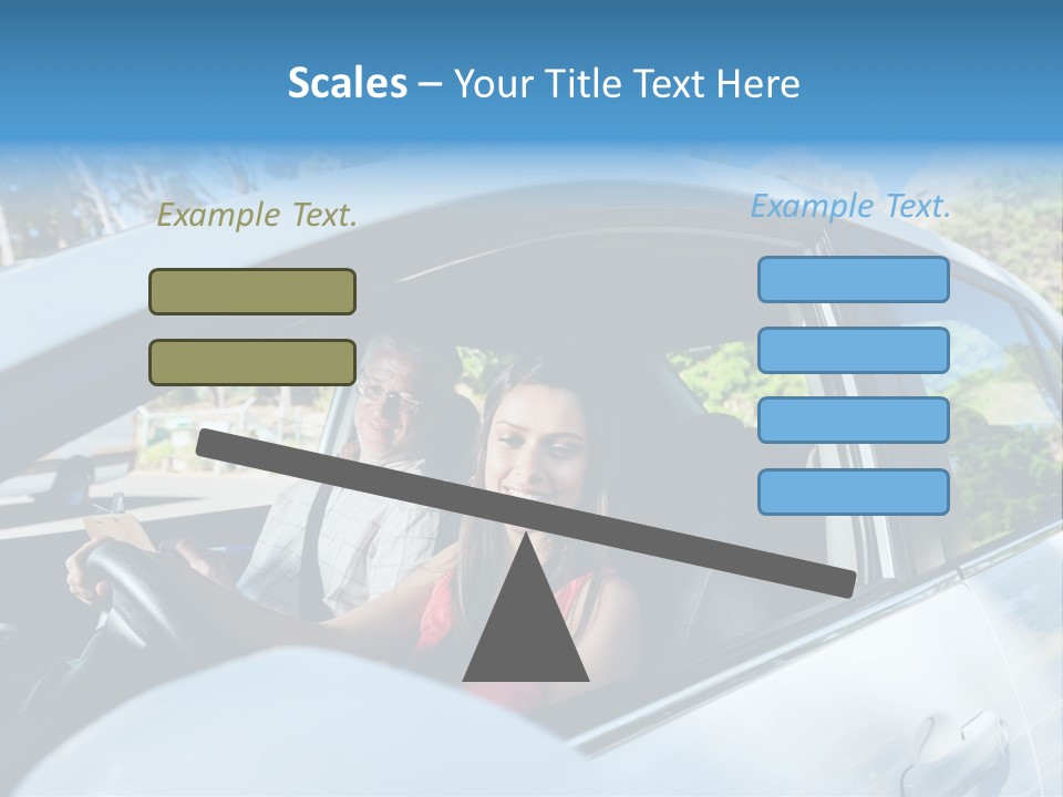 Automobile Student Transport PowerPoint Template