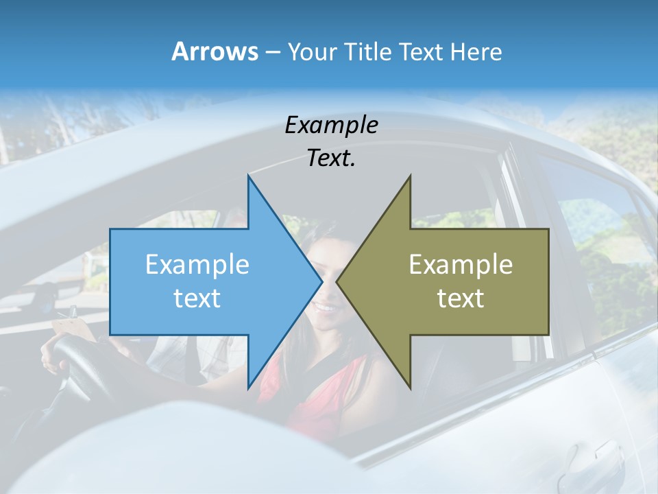 Automobile Student Transport PowerPoint Template
