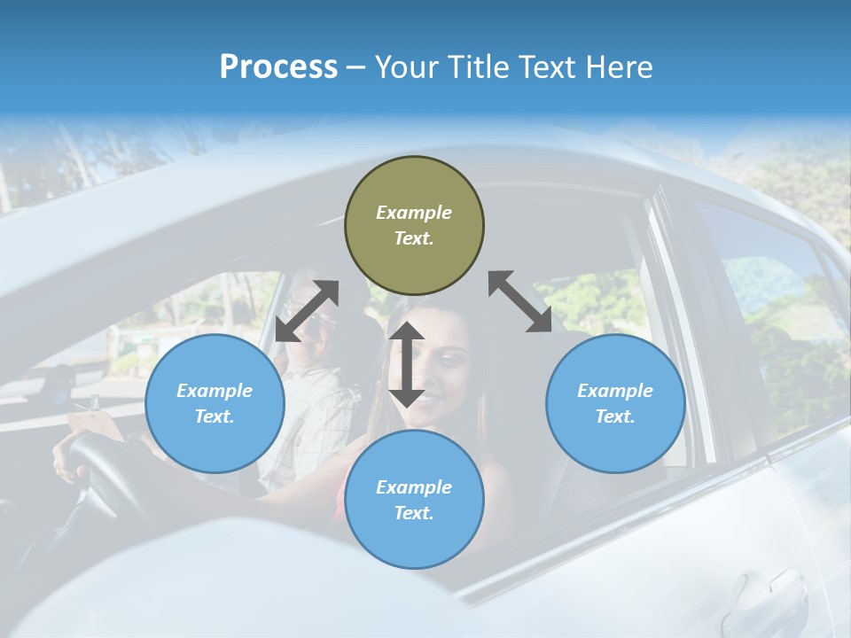 Automobile Student Transport PowerPoint Template
