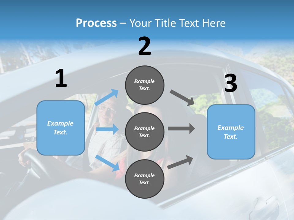 Automobile Student Transport PowerPoint Template
