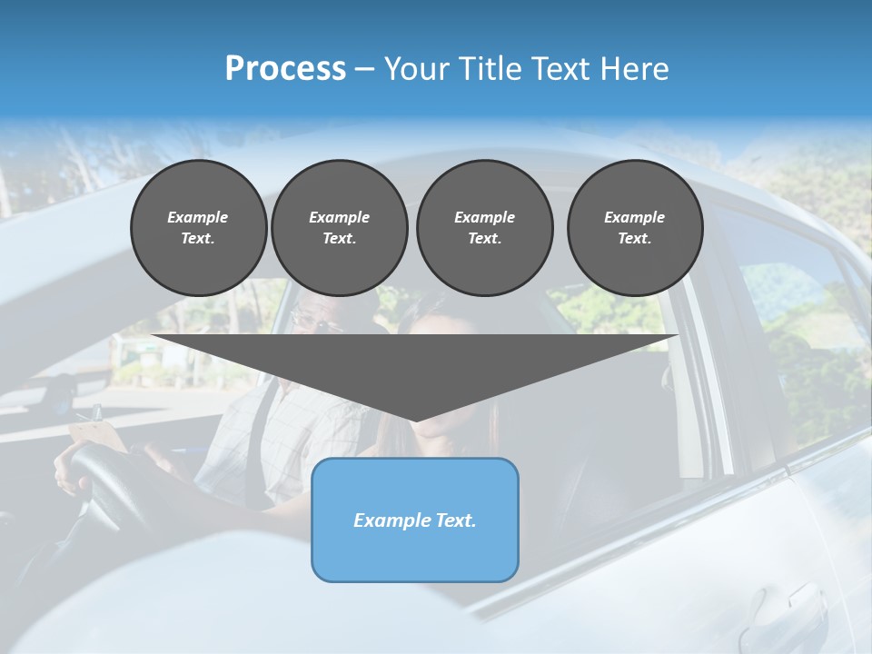 Automobile Student Transport PowerPoint Template