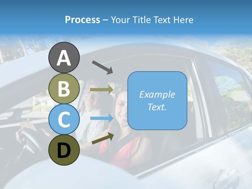 Automobile Student Transport PowerPoint Template