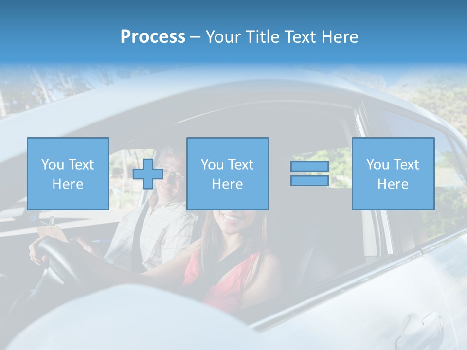 Automobile Student Transport PowerPoint Template