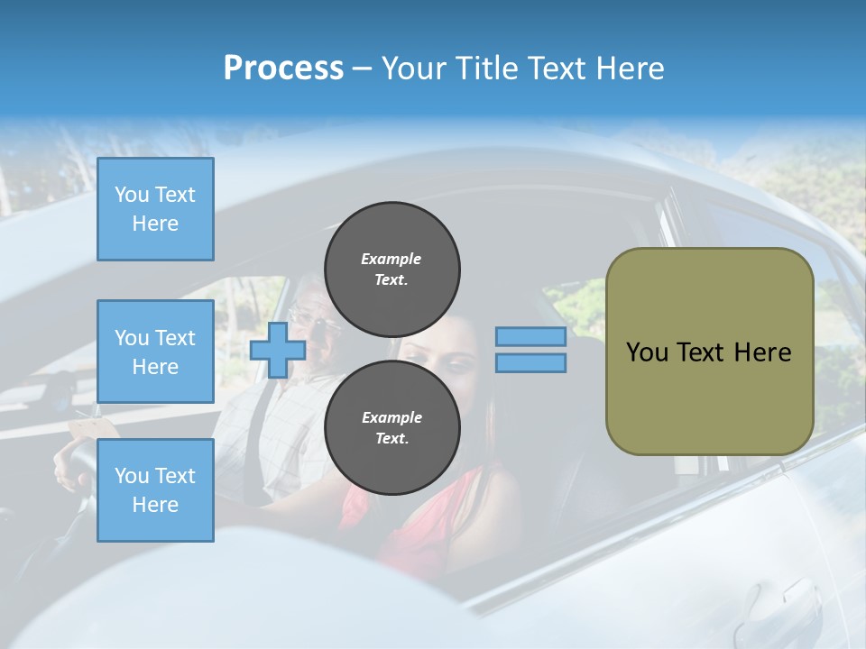 Automobile Student Transport PowerPoint Template