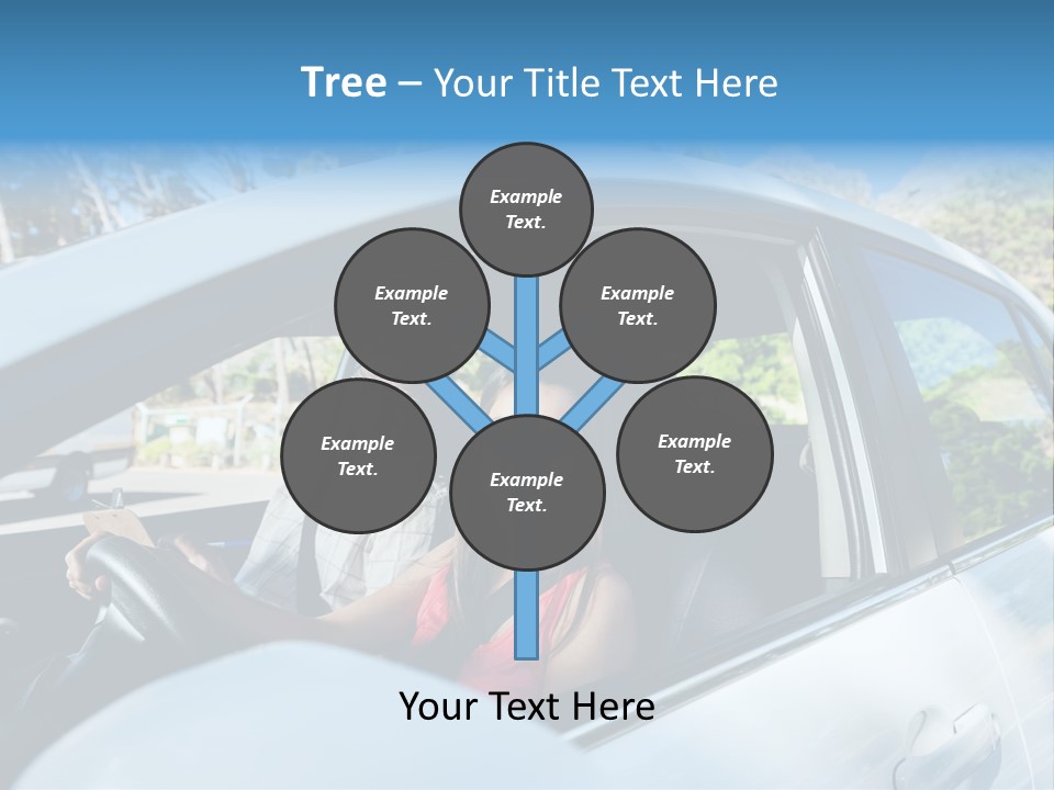 Automobile Student Transport PowerPoint Template