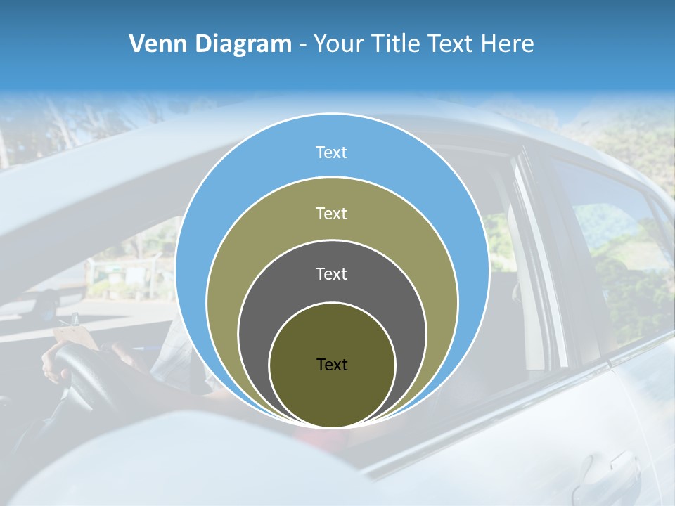 Automobile Student Transport PowerPoint Template