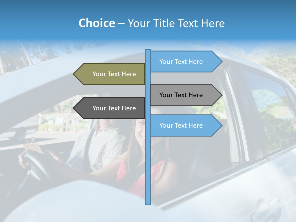 Automobile Student Transport PowerPoint Template
